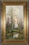 R. Ducat, Summer Evening, Oil on canvas