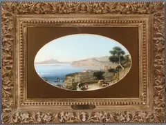 John Gadsby Chapman, A View of Sorrento and a View of Nemi -, Oil on board