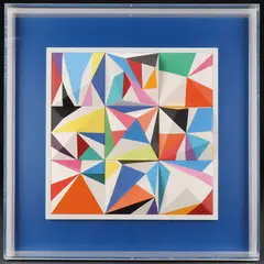 Yarcov Agam, Space in Space -, Three dimensional screenprint on folded paper