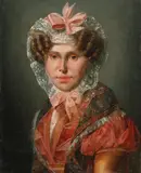 Louis Hersent, Portrait of a Young Woman in Lace Bonnet and Shawl, Oil on canvas