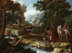 Giacomo Nani, The Legend of Saint Hubertus, Oil on canvas
