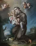 N. Ferri, Saint Anthony and the Infant Christ with Adoring Angels, Oil on canvas