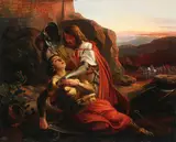 A Crusader Knight Baptizing a Convert - by Continental School, Oil on canvas, offered Nov 2016