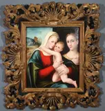 The Madonna and Child with Saint Anne by Italian School, Oil on cradled wood panel, sold Nov 2016