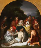 Cornelis Kruseman, The Removal From the Cross -, Oil on canvas laid down on board