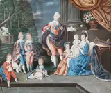 Johann Zoffany, George III Family Portrait -, Watercolor and gouache