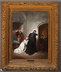 Ernst Meisel, Marie Antoinette Going to Her Execution, Oil on canvas