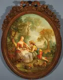 François Boucher, Amorous Couples in Lush Landscapes -, Oil on canvas