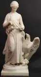Marshall Wood, Hebe the Cupbearer and the Eagle of Zeus -, Carved marble with some repairs and losses