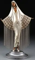 Beloved by Romain (Erte) De Tirtoff, Bronze with silver and gold patina, sold Nov 2016