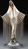 Romain (Erte) De Tirtoff, Beloved, Bronze with silver and gold patina
