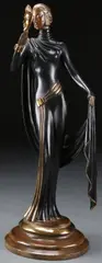 Le Masque by Romain (Erte) De Tirtoff, Bronze with gold and dark brown patina, sold Nov 2016