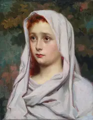 Jules Adrien Flour, Innocence -, Oil on canvas