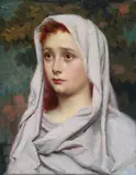 Jules Adrien Flour, Innocence -, Oil on canvas