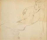 Augustus John, Reclining Female Nude -