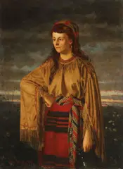 Julius Pollak, A Young Water Carrier in Native Costume -, Oil on canvas