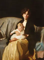 Robert Henri, Mother and Child, Oil on canvas