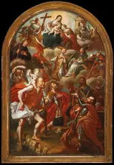 Franz Theodore Kraus, The Virgin and Child Surrounded by Martyr Saints -, Oil on canvas