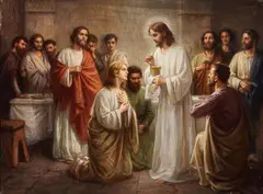 Franz Dvorak, Christ Instituting Holy Communion, Oil on canvas