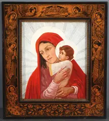 A. Linder, The Madonna and Child -, Oil on canvas