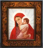 A. Linder, The Madonna and Child -, Oil on canvas