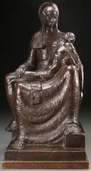 Pedro Tenti, The Pieta -, Bronze with brown patina