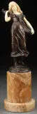 Julis Paul Schmidt-Felling, The Beautiful Musician -, Bronze and carved ivory on onyx base