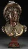 Ernest Raucoulet, The Young Squire, Bronze with brown and gold patina