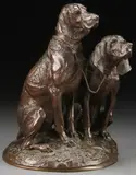 Emmanuel Frémiet, A Pair of Hunting Dogs