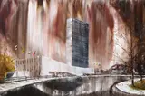 Robert Lebron, UN Building New York -, Oil on canvas