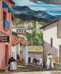 Carl Schmidt, Taxco, Oil on canvas
