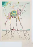 Celestial Elephant by Salvador Dalí, Color lithograph on Arches paper, sold May 2016