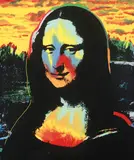 Steven Kaufman, Sunset Mona, Silkscreen on canvas with hand embellishment