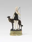 Diana by Bruno Zach, ivory, carved, bronze, cast, patinated, partly cold painted, oval onyx base; signed on the plinth: "Zach"., offered Dec 2019