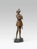 Girl with a cigarette by Bruno Zach, bronze, cast, patinated, oval marble base; signed on the bronze plinth: " Bruno Zach", offered Dec 2019