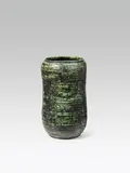Robert Obsieger, Large floor vase, c. 1955, ceramics, green and black glazed; unmarked