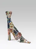 Arno Lehmann, Cat, 1955, ceramics, clay, cast, cut, colourfully glazed, oxidation firing