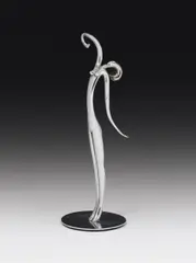 Hagenauer, Dancer, brass, nickel-plated; marked on the lower surface the Platine