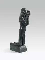 George Minne, Relic Bearer, bronze patinated; signed "George.Minne"