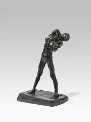 George Minne, Man with Water Bag, bronze patinated; signed on the top of the plinth: "GMINNE"