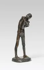 George Minne, The Small Wounded, bronze patinated; signed on the plinth: "GMINNE"