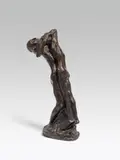 George Minne, The Lost Son, stone mass, dark brown patinated; on the plinth signed: "GMINNE"