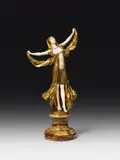 Peter Tereszczuk, Egyptian dancer, bronze, gold patinated; ivory; onyx base; signed on the reverse of the plinth: "P. Tereszczuk"