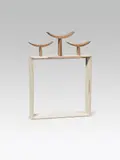 Josef Hoffmann, Frame, lime wood, partly white painted; inscribed with pencil on the reverse: "H 35"
