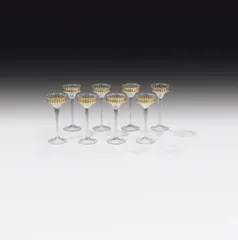 Otto Prutscher, Set of 8 wine glasses