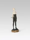 The Riding Crop by Bruno Zach, bronze, cast, patinated; ivory; signed on the reverse of the plinth: "Zach"; stone base, offered Jun 2018