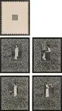 Carl Krenek, Four seasons (5 sheets), woodcut on paper; 4 sheets and 1 vignette from the ten-part Leporello; separetely framed