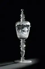 Heinrich Schwanhardt, Goblet with cover with Bärenhatz