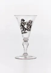 Ignaz Preissler, Liqueur glass with tavern scene