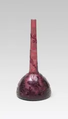 Adolf Beckert, Vase, colourless glass, pink and colourless overlaid